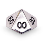 Single Alloy Percentile D10 in Chainmail Silver by-Zinc Alloy Dice-Norse Foundry-Norse Foundry-dungeons & dragons-d&d dice-rpg d%-metal d%-d&d-d%-percentile-perfect for tabletop rpgs