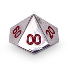 Single Alloy Percentile D10 in Lycanthrope Silver by Norse Foundry-Zinc Alloy Dice-Norse Foundry-dice-dungeons and dragons-dnd-dungeons & dragons-metal dice-d%-percentile