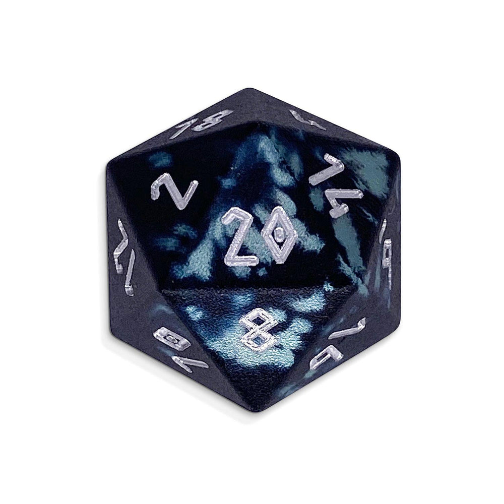 Single Wondrous Dice® D20 in Trolls Blood™ by Norse Foundry® 6063 Aircraft Grade Aluminum