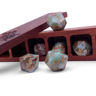Snake Skin Imperial Jasper - 7 Piece RPG Set TruStone Dice-TruStone Dice-Norse Foundry-Gemstone Dice-Dungeons and Dragons Dice-Gem Dice-D&D Dice-Gaming Dice-Perfect for Tabletop RPGs-Dice Set