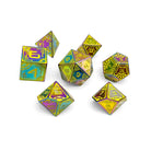 Solar Flare - Space Dice 7 Piece RPG Set-Zinc Alloy Dice-Norse Foundry-Dungeons and Dragons-D&D Dice-D20-Metal Dice Set-DnD-D&D Metal Dice Set-Perfect for Tabletop RPGs
