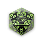 Space Dice Meteor Runestones™ - 25mm D20 - Aurora Lights-Zinc Alloy Dice-Norse Foundry-Norse Foundry-dungeons & dragons-d&d dice-rpg dice-d20-metal dice-d&d-25mm-perfect for tabletop rpgs