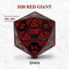 Space Dice Meteor Runestones™ - 25mm D20 - Red Giant-Zinc Alloy Dice-Norse Foundry-Norse Foundry-dungeons & dragons-d&d dice-rpg dice-d20-metal dice-d&d-25mm-perfect for tabletop rpgs