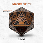 Space Dice Meteor Runestones™ - 25mm D20 - Solstice-Dice-Norse Foundry-Norse Foundry-dungeons & dragons-d&d dice-rpg dice-d20-metal dice-d&d-25mm-perfect for tabletop rpgs