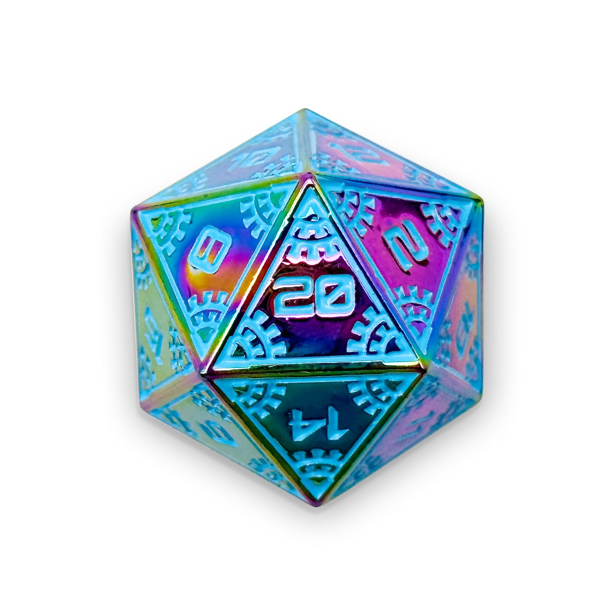 Space Dice Meteor Runestones™ - 25mm D20 - Stars of Auriga-Zinc Alloy Dice-Norse Foundry-Norse Foundry-dungeons & dragons-d&d dice-rpg dice-d20-metal dice-d&d-25mm-perfect for tabletop rpgs