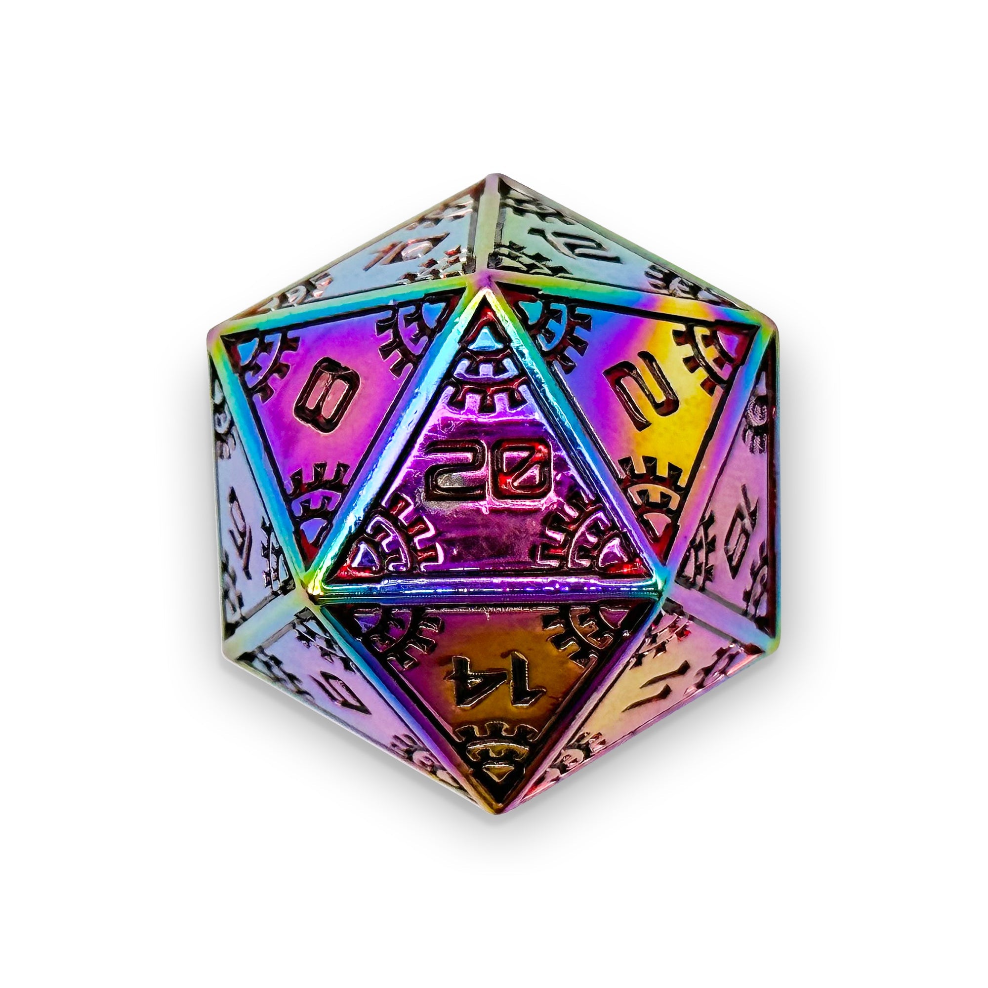 Space Dice Meteor Runestones™ - 25mm D20 - Super Nova-Zinc Alloy Dice-Norse Foundry-Norse Foundry-dungeons & dragons-d&d dice-rpg dice-d20-metal dice-d&d-25mm-perfect for tabletop rpgs