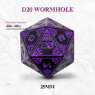 Space Dice Meteor Runestones™ - 25mm D20 - Wormhole-Zinc Alloy Dice-Norse Foundry-Norse Foundry-dungeons & dragons-d&d dice-rpg dice-d20-metal dice-d&d-25mm-perfect for tabletop rpgs