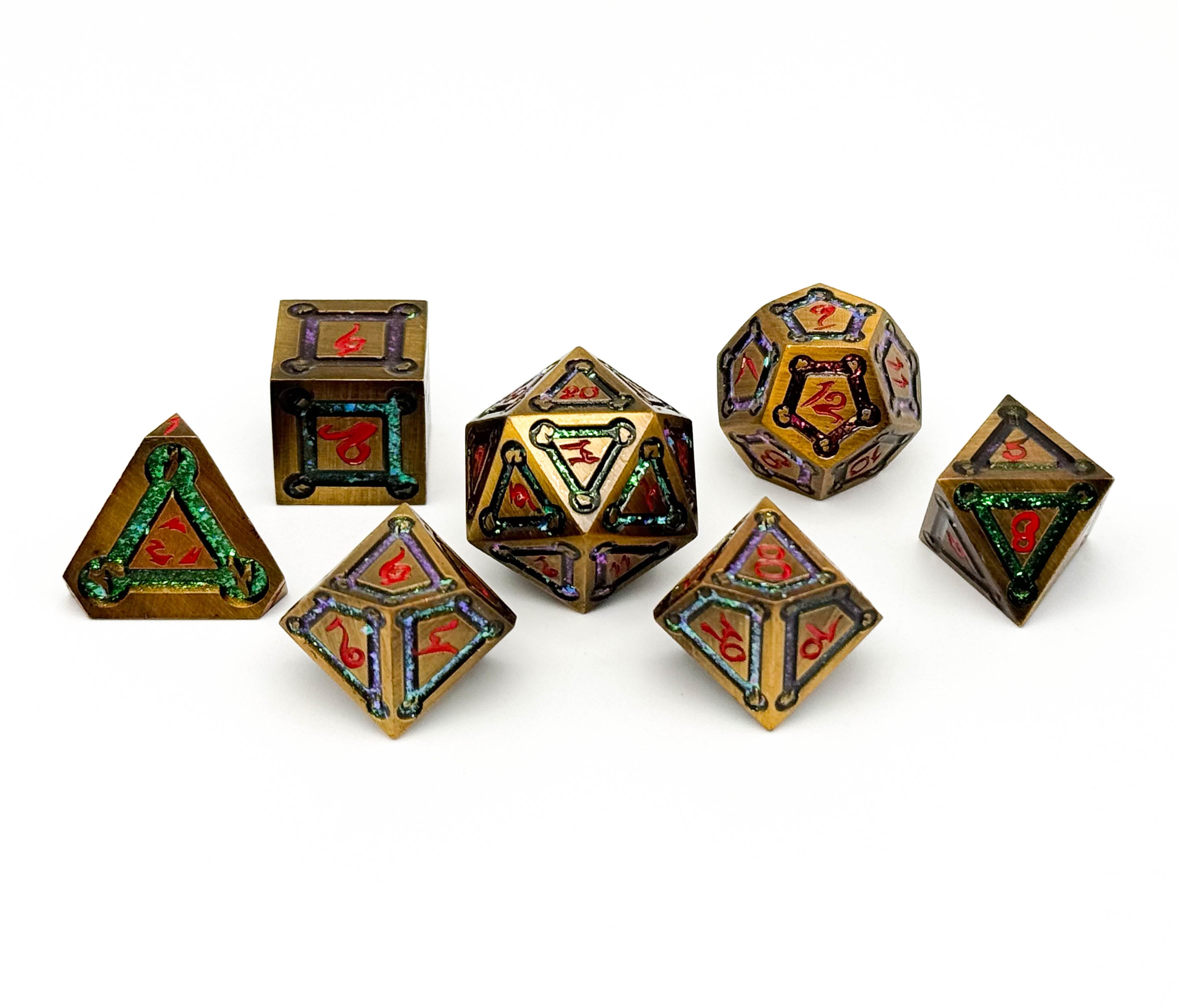 Spell Circle Mystery Dice Set-Mystery Deals-Norse Foundry-mystery dice-dungeons and dragons-d&d-dungeons & dragons-mystery deal-Perfect for Tabletop RPGs