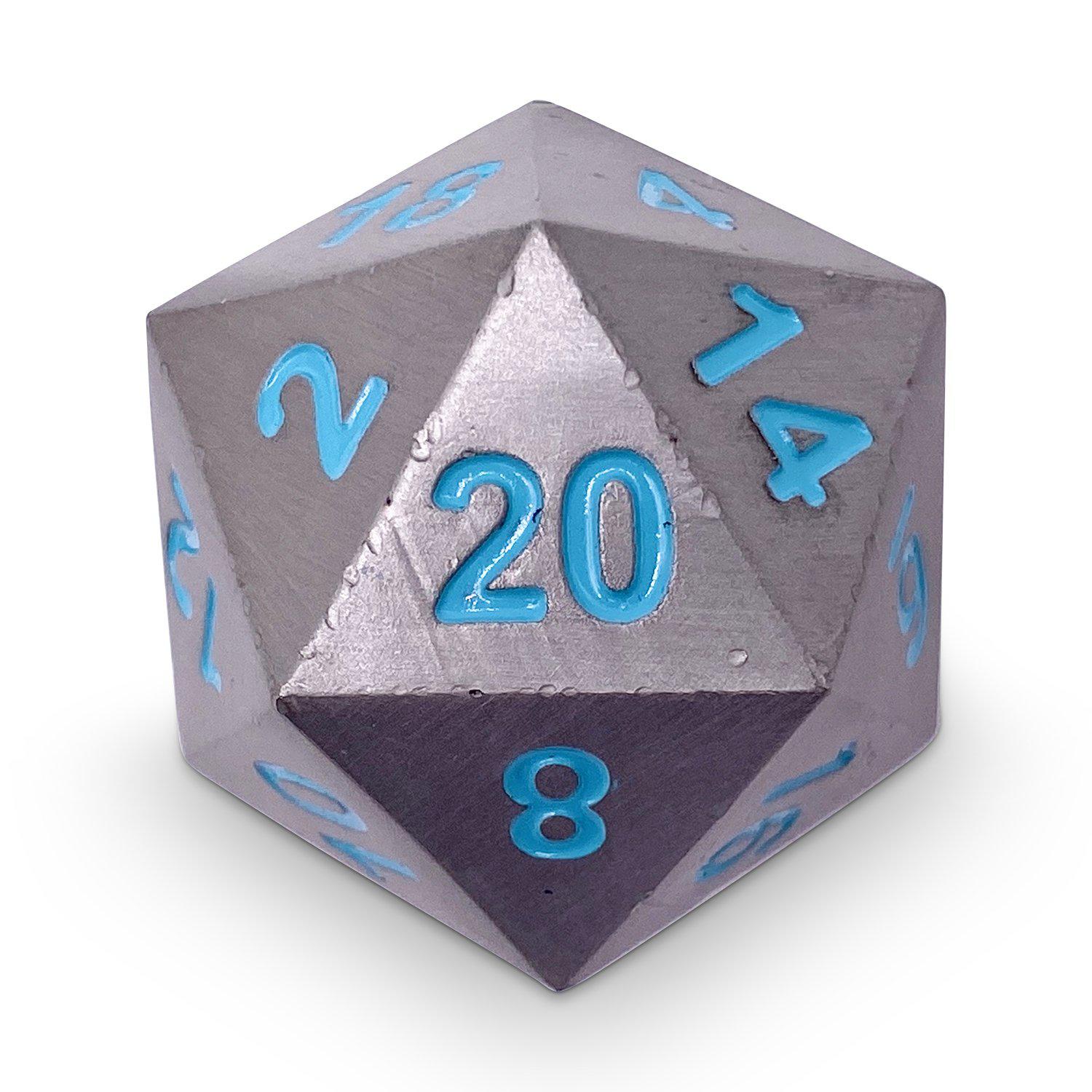 Spellbound - Boulder® 45mm D20 Metal Dice-Zinc Alloy Dice-Norse Foundry-Norse Foundry-dungeons & dragons-d&d dice-rpg dice-d20-metal dice-d&d-45mm-oversize-boulder-perfect for tabletop rpgs