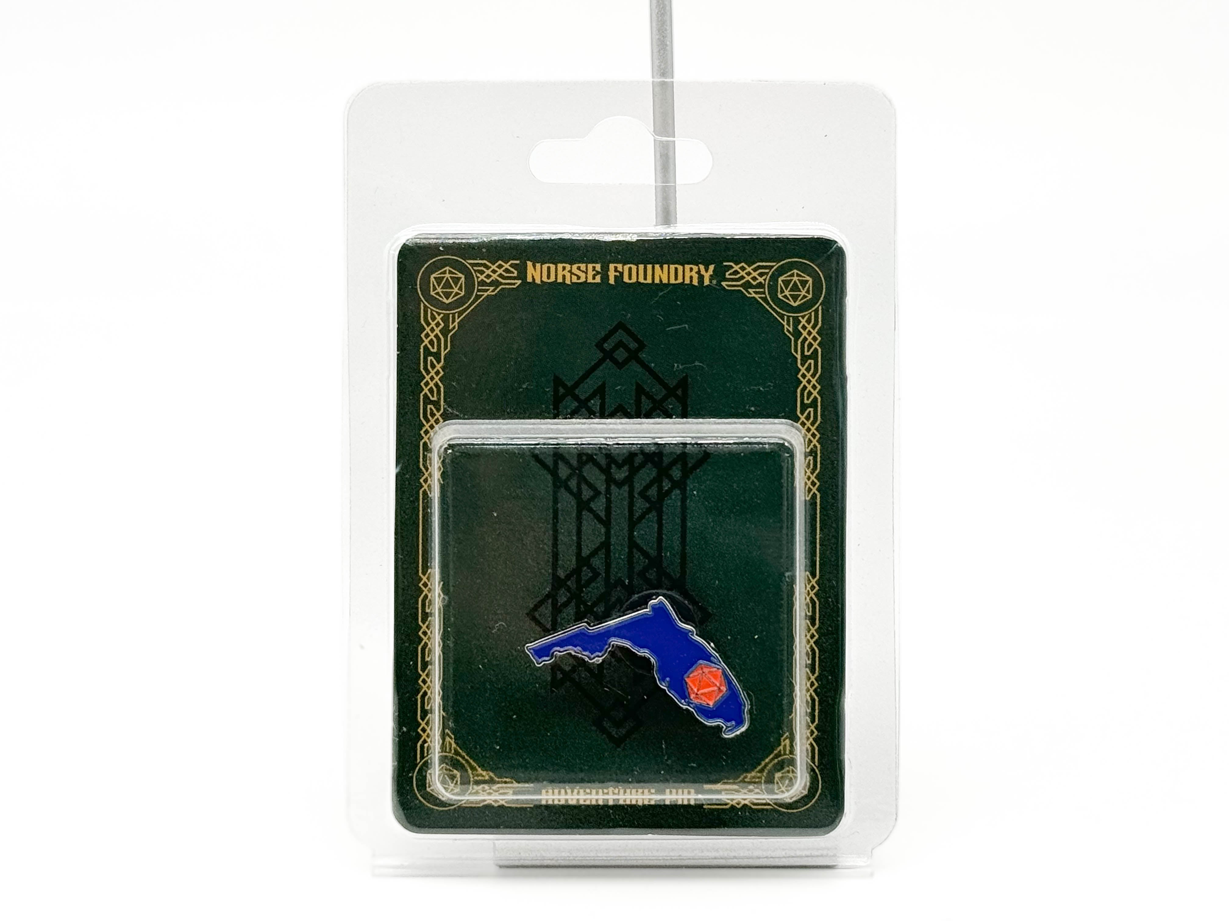 State Pin D20 - Florida-Enamel Pin-Norse Foundry-D&D Enamel Pin-D&D Pin-Dungeons and Dragons Enamel Pin-DnD Accessories