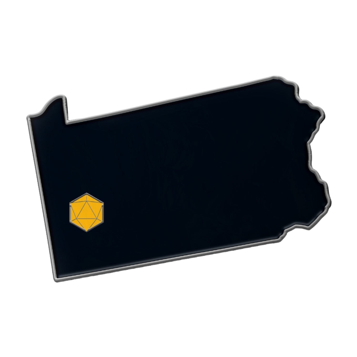 State Pin D20 - Pennsylvania-Enamel Pin-Norse Foundry-D&D Enamel Pin-D&D Pin-Dungeons and Dragons Enamel Pin-DND Accessories