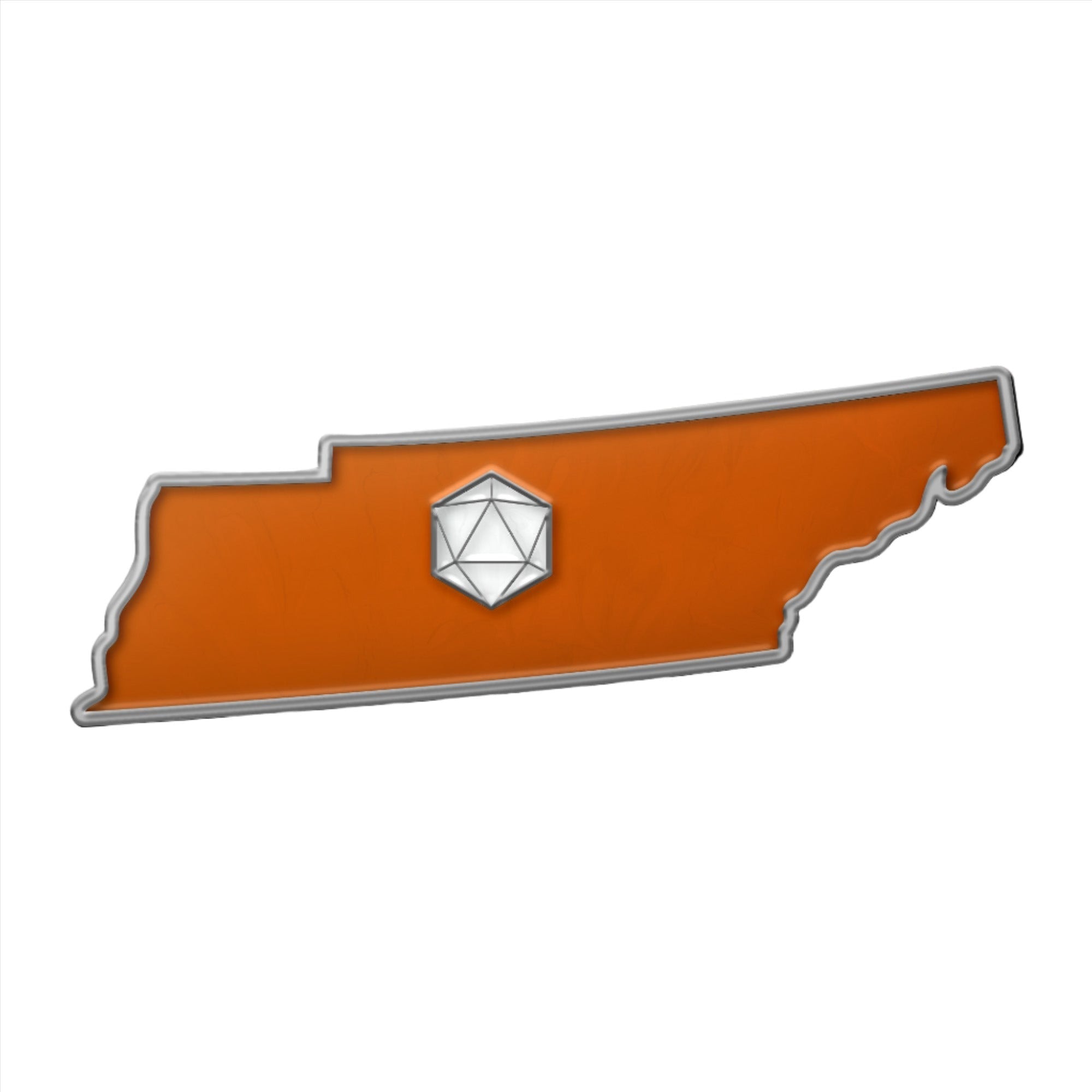 State Pin D20 - Tennessee-Enamel Pin-Norse Foundry-D&D Enamel Pin-D&D Pin-Dungeons and Dragons Enamel Pin-D&D Accessories