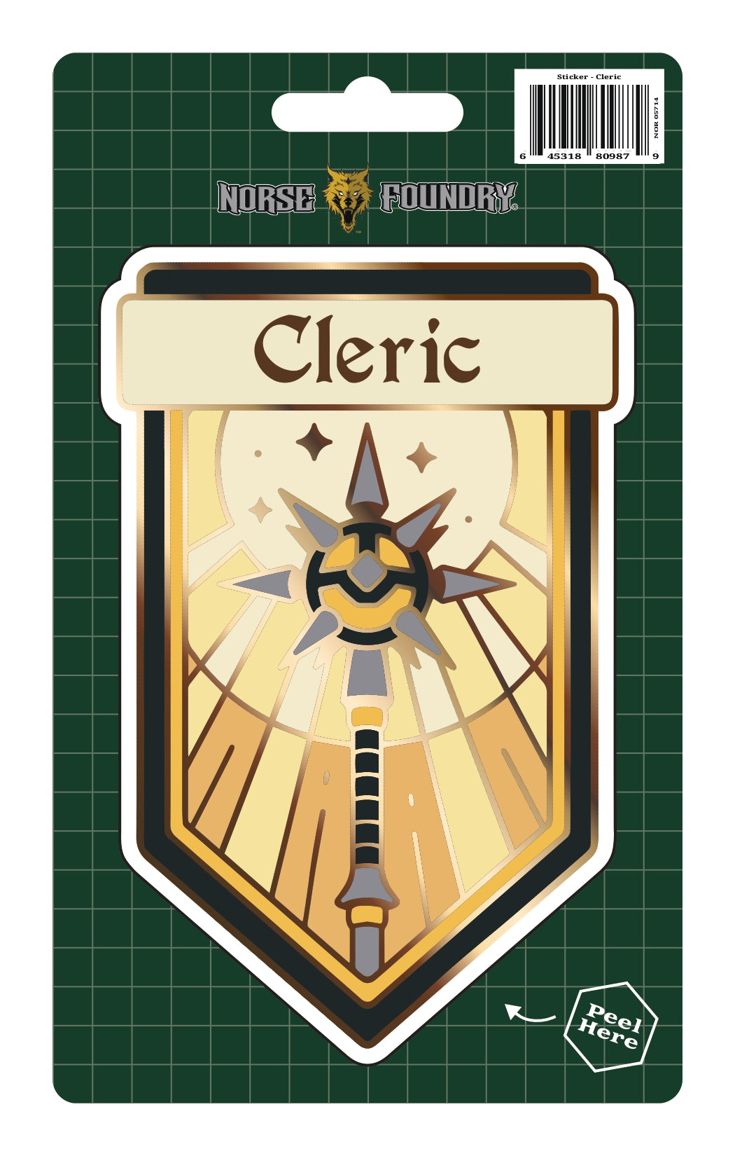 Sticker - Cleric-Stickers-Norse Foundry-d&d-dungeons & dragons-accessories-d&d stickers-class sticker-sticker collections