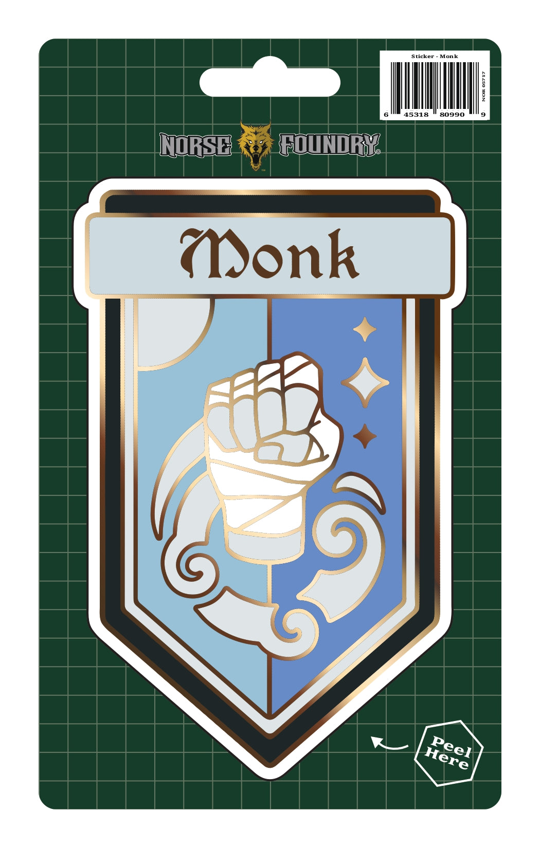 Sticker - Monk-Stickers-Norse Foundry-d&d-dungeons & dragons-accessories-d&d stickers-class sticker-sticker collections