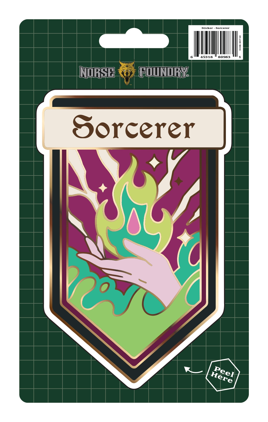 Sticker - Sorcerer-Stickers-Norse Foundry-d&d-dungeons & dragons-accessories-d&d stickers-class sticker-sticker collections