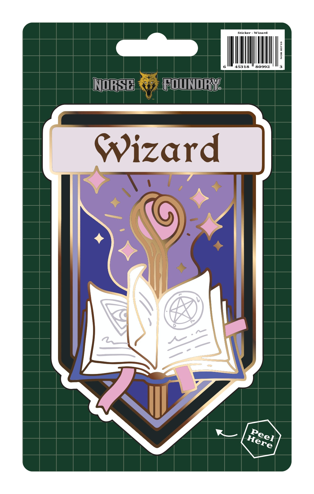 Sticker - Wizard-Stickers-Norse Foundry-d&d-dungeons & dragons-accessories-d&d stickers-class sticker-sticker collections
