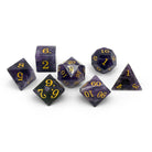 Storybook - Amethyst-Gemstone Dice-Norse Foundry-Norse Foundry-dungeons & dragons-d&d dice set-rpg dice set-gemstone dice set-d&d-tin book-perfect for tabletop rpgs
