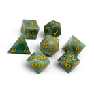 Storybook - Aventurine-Gemstone Dice-Norse Foundry -Norse Foundry-dungeons & dragons-d&d dice set-rpg dice set-gemstone dice set-d&d-tin book-perfect for tabletop rpgs