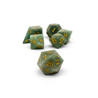 Storybook - Aventurine-Gemstone Dice-Norse Foundry -Norse Foundry-dungeons & dragons-d&d dice set-rpg dice set-gemstone dice set-d&d-tin book-perfect for tabletop rpgs