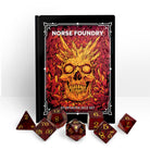 Storybook - Garnet Zircon-Glass Dice-Norse Foundry -Glass Dice-Dungeons & Dragons Dice-Glass Dice-D&D Dice-Gaming Dice-Perfect for Tabletop RPGs-Dice Set