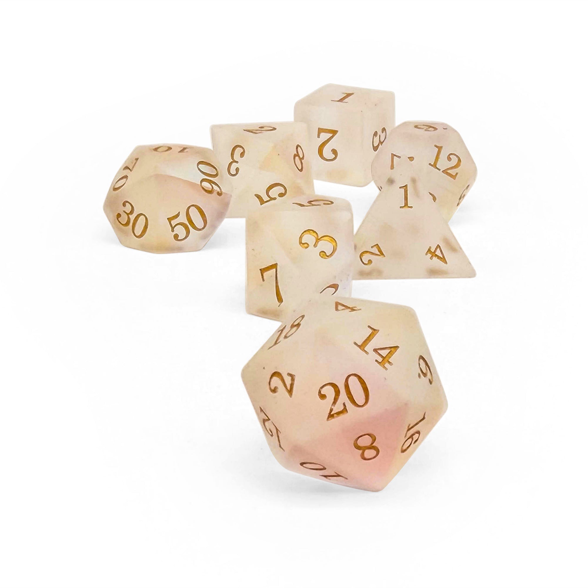 Storybook - K9 Frosted-Glass Dice-Norse Foundry -Glass Dice-Dungeons & Dragons Dice-Glass Dice-DnD Dice-Gaming Dice-Perfect for Tabletop RPGs-Dice Set