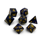 Storybook - Lapis Lazuli-Gemstone Dice-Norse Foundry -Gemstone Dice-Dungeons & Dragons Dice-Gem Dice-DnD Dice-Gaming Dice-Perfect for Tabletop RPGs-Dice Set