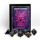 Storybook - Lapis Lazuli-Gemstone Dice-Norse Foundry -Norse Foundry-dungeons & dragons-d&d dice set-rpg dice set-gemstone dice set-d&d-tin book-perfect for tabletop rpgs