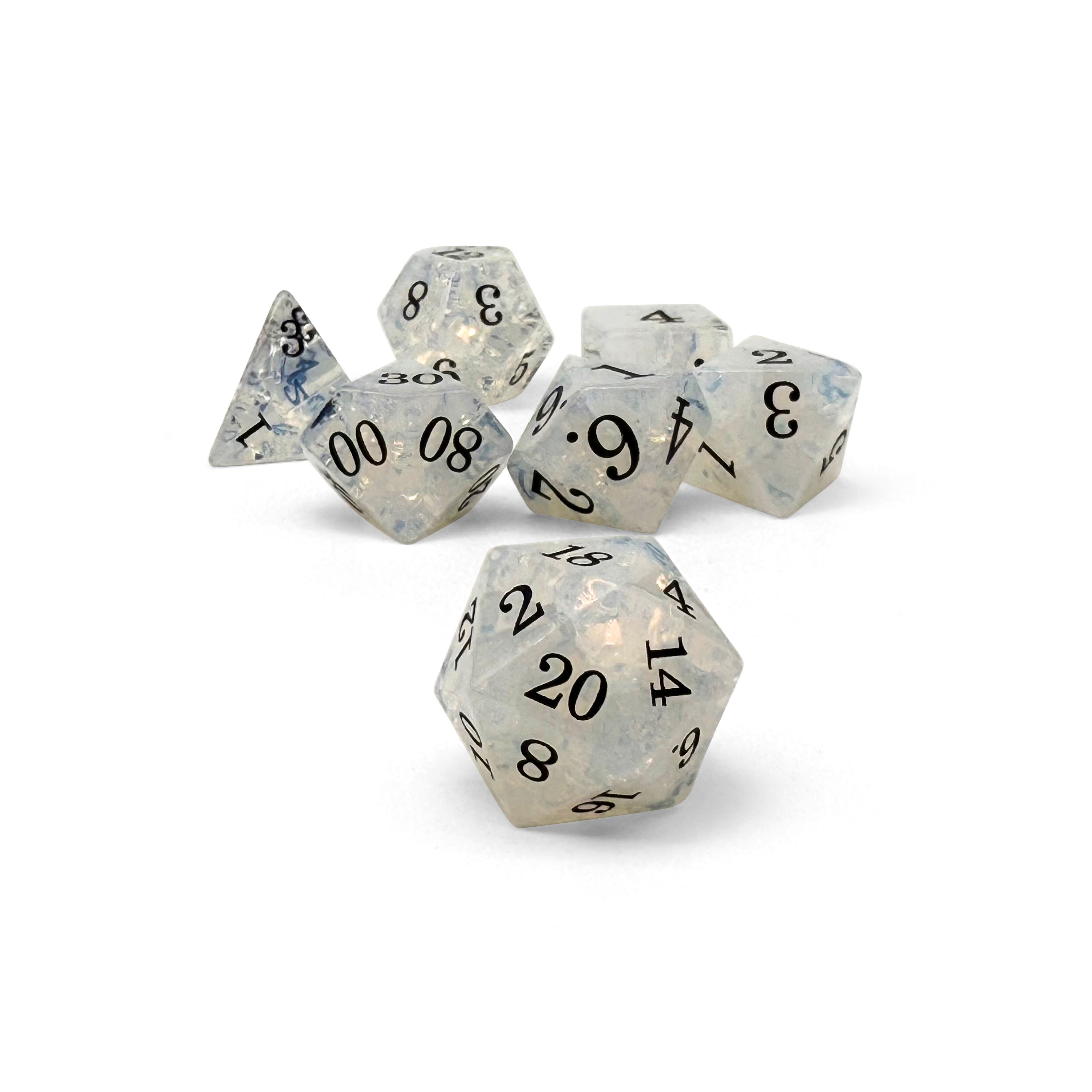 Storybook - Shattered Opalite-Glass Dice-Norse Foundry -Glass Dice-Dungeons & Dragons Dice-Glass Dice-DnD Dice-Gaming Dice-Perfect for Tabletop RPGs-Dice Set