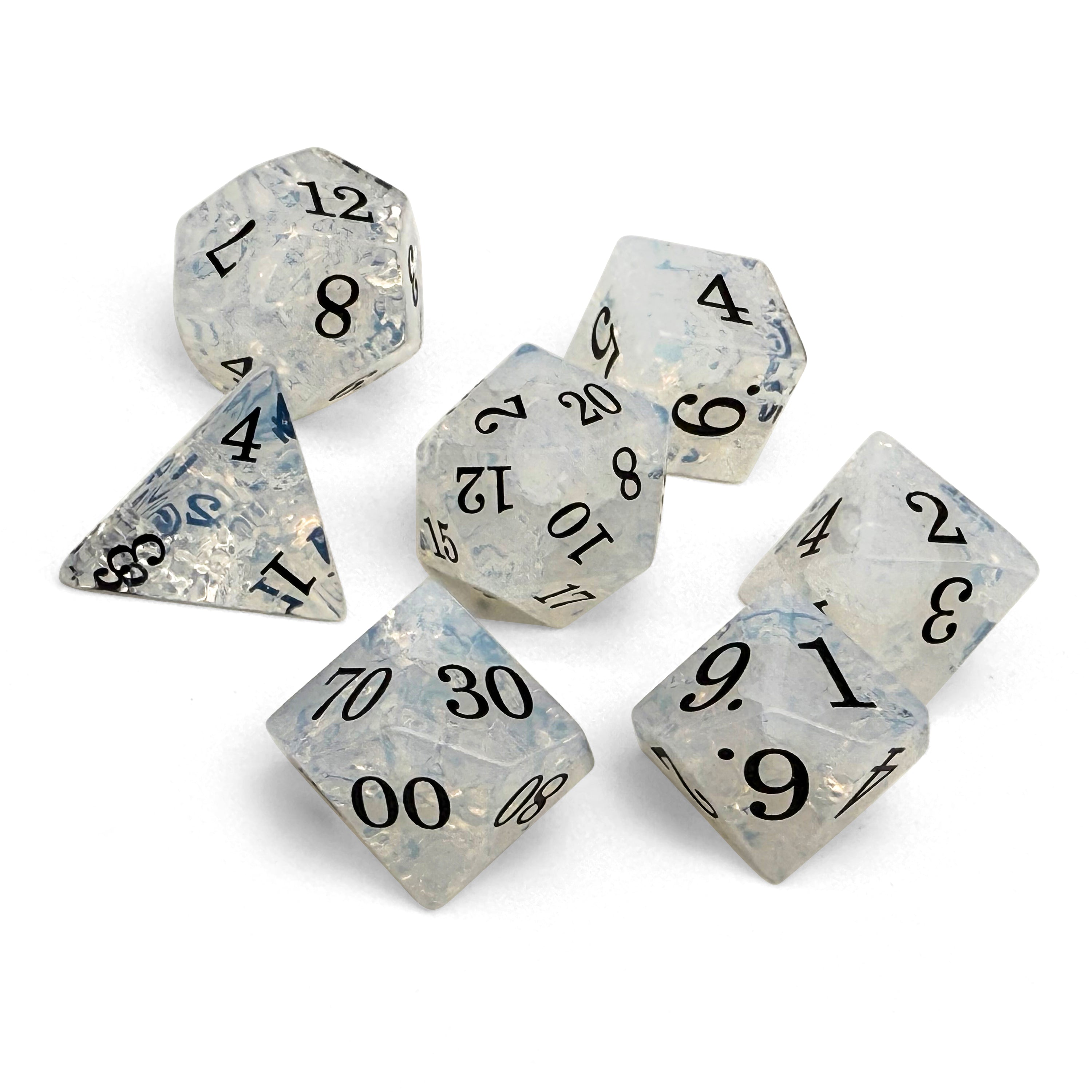 Storybook - Shattered Opalite-Glass Dice-Norse Foundry -Glass Dice-Dungeons and Dragons Dice-Glass Dice-D&D Dice-Gaming Dice-Perfect for Tabletop RPGs-Dice Set