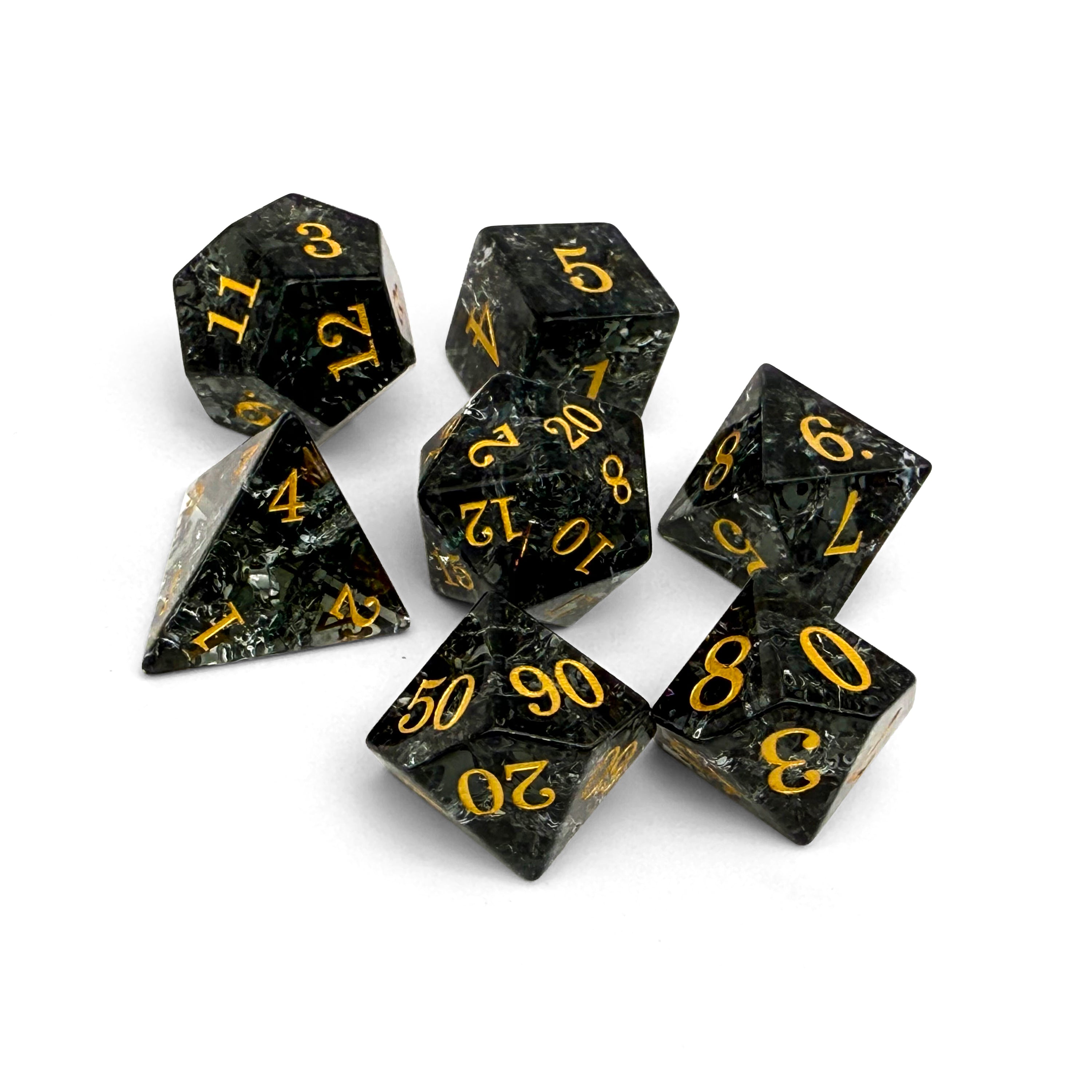 Storybook - Shattered Smoke Zircon-Glass Dice-Norse Foundry -Glass Dice-Dungeons & Dragons Dice-Glass Dice-D&D Dice-Gaming Dice-Perfect for Tabletop RPGs-Dice Set