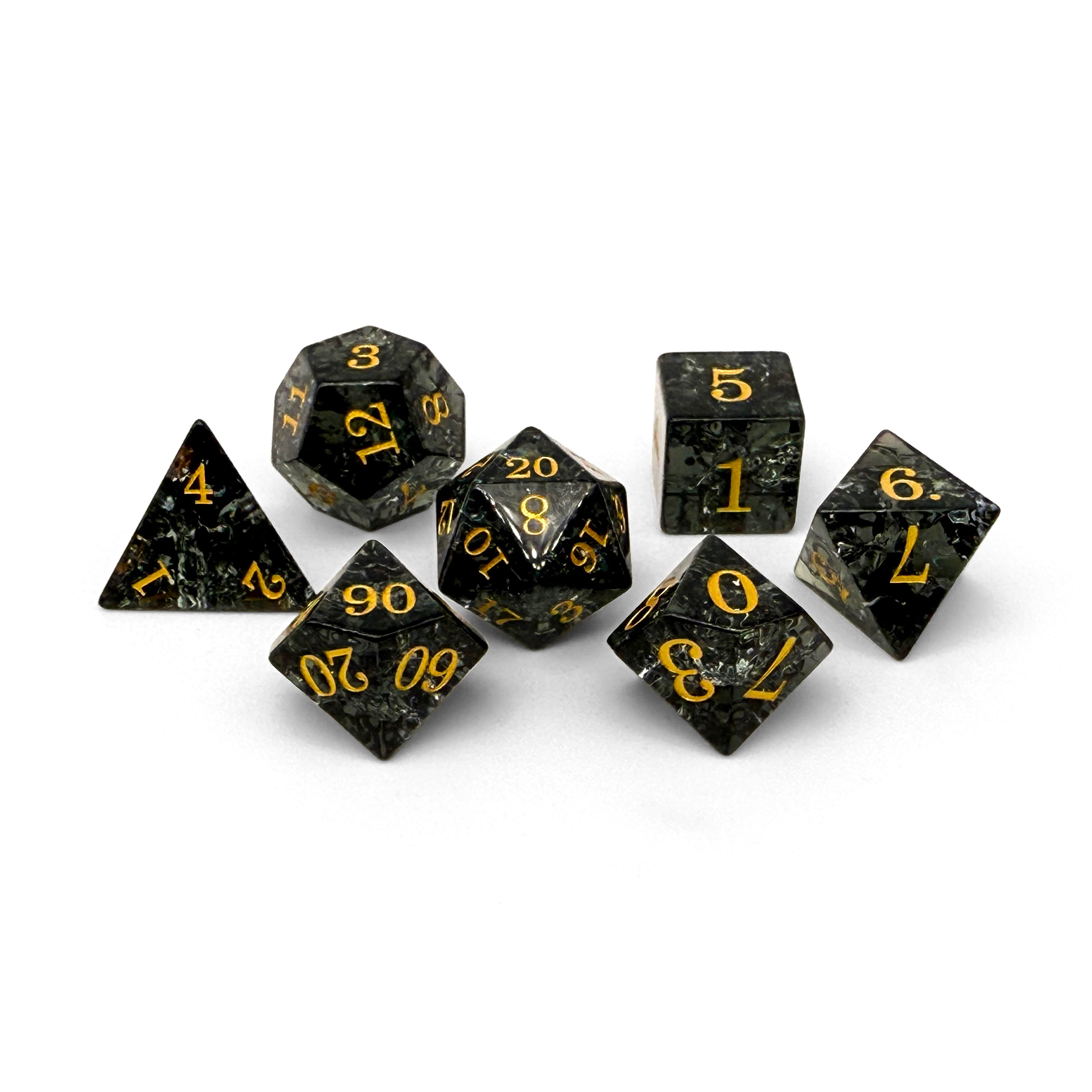 Storybook - Shattered Smoke Zircon-Glass Dice-Norse Foundry -Glass Dice-Dungeons & Dragons Dice-Glass Dice-D&D Dice-Gaming Dice-Perfect for Tabletop RPGs-Dice Set