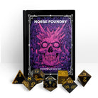 Storybook - Tiger's Eye-Gemstone Dice-Norse Foundry -Gemstone Dice-Dungeons & Dragons Dice-Gem Dice-DnD Dice-Gaming Dice-Perfect for Tabletop RPGs-Dice Set