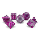 Sugar Bomb - Nimbus™ 7 Piece RPG Set 6063 Aluminum Wondrous Dice-Aluminum Dice-Norse Foundry-Norse Foundry-aluminum dice-dungeons & dragons-d&d dice set-rpg dice set-aluminum d&d dice set-d&d-lightweight-perfect for tabletop rpgs