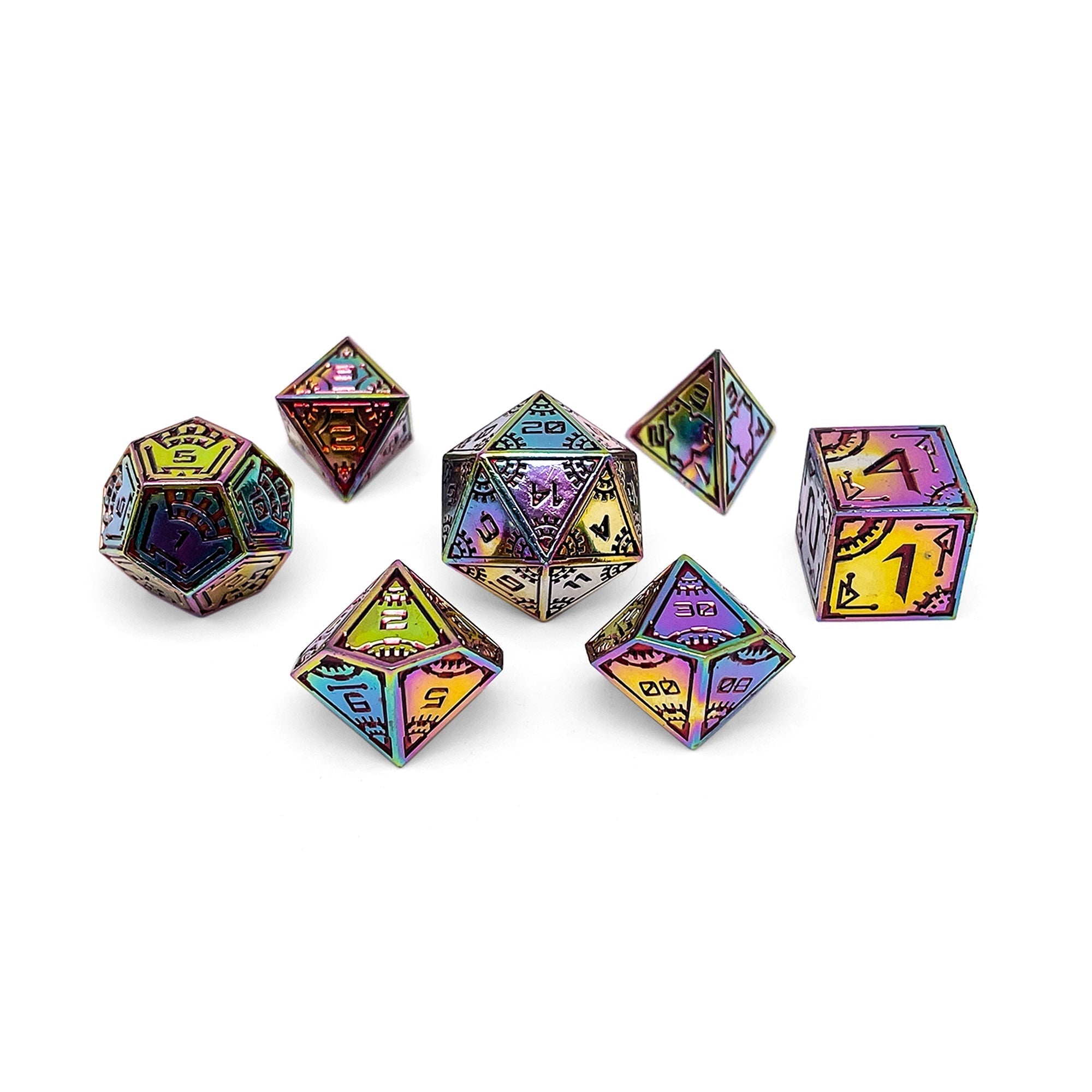 Super Nova - Space Dice 7 Piece RPG Set Alloy Metal Dice-Metal - Zinc Alloy Dice-Norse Foundry-Dungeons and Dragons-D&D Dice-D20-Metal Dice Set-D&D-D&D Metal Dice Set-Perfect for Tabletop RPGs