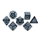 Sylvan Weaver - Black Obsidian-Gemstone Dice-Norse Foundry-Dungeons and Dragons-D&D Dice-D20-Dice Set-DnD-Perfect for Tabletop RPGs