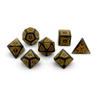 Sylvan Weaver - Frosted Shattered Smoke-Glass Dice-Norse Foundry-Norse Foundry-glass dice-dungeons & dragons-d&d dice set-rpg dice set-glass dice set-d&d-perfect for tabletop rpgs