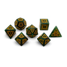 Sylvan Weaver - Green Aventurine-Gemstone Dice-Norse Foundry-Dungeons and Dragons-DnD Dice-D20-Dice Set-DnD-Perfect for Tabletop RPGs