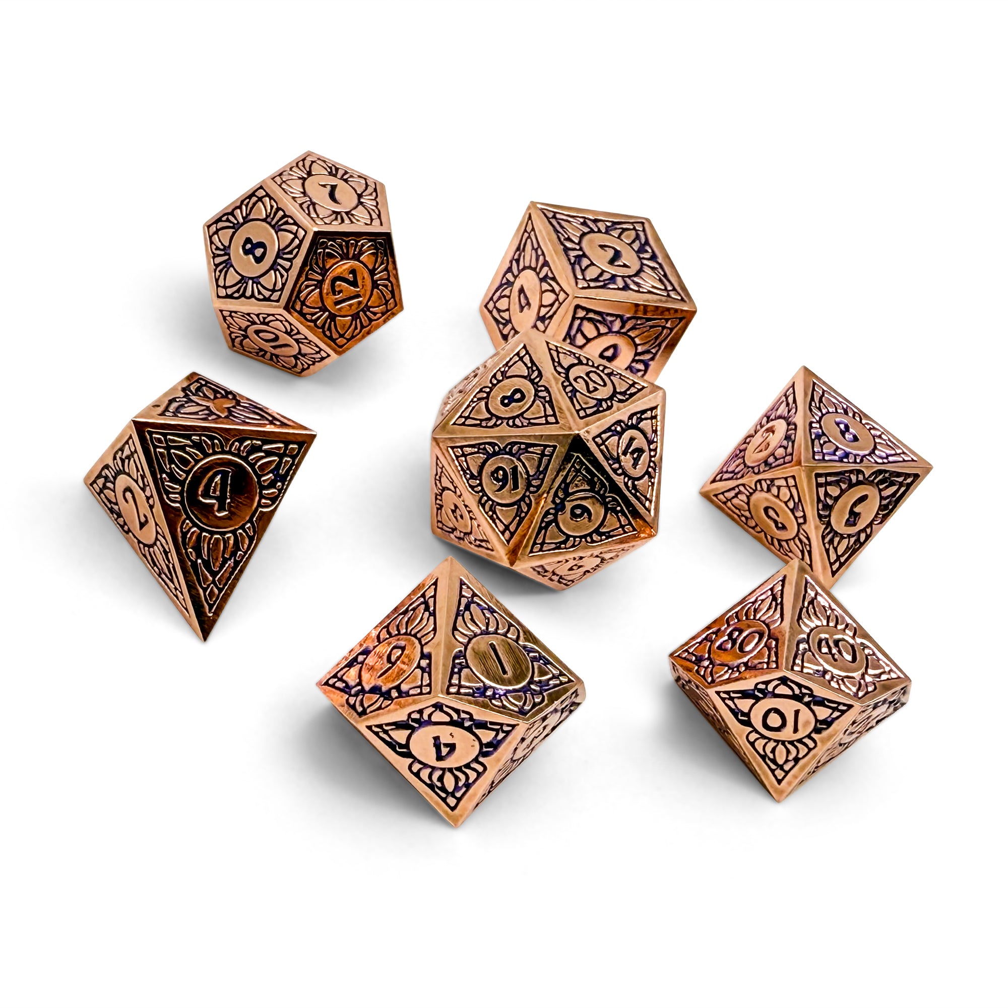 Sylvan Weaver - Lunar Shadows - Metal Dice Set-Metal - Zinc Alloy Dice-Norse Foundry-Dungeons and Dragons-DnD Dice-D20-Dice Set-DnD-Perfect for Tabletop RPGs
