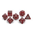 Sylvan Weaver - Shattered Garnet Zircon-Glass Dice-Norse Foundry-Dungeons and Dragons-DND Dice-D20-Dice Set-D&D-Perfect for Tabletop RPGs