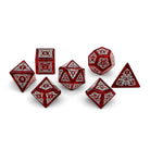 Sylvan Weaver - Shattered Garnet Zircon-Glass Dice-Norse Foundry-Norse Foundry-glass dice-dungeons & dragons-d&d dice set-rpg dice set-glass dice set-d&d-perfect for tabletop rpgs