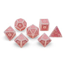 Sylvan Weaver - Shattered Opalite - Pink Font-Gemstone Dice-Norse Foundry-Norse Foundry-dungeons & dragons-d&d dice set-rpg dice set-gemstone dice set-d&d-perfect for tabletop rpgs
