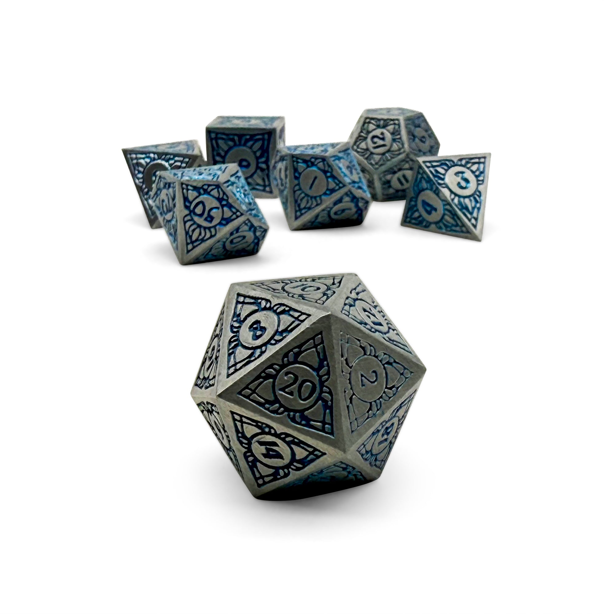 Sylvan Weaver - Skyforge Aegis - Metal Dice Set-Metal - Zinc Alloy Dice-Norse Foundry-Dungeons and Dragons-D&D Dice-D20-Dice Set-DnD-Perfect for Tabletop RPGs