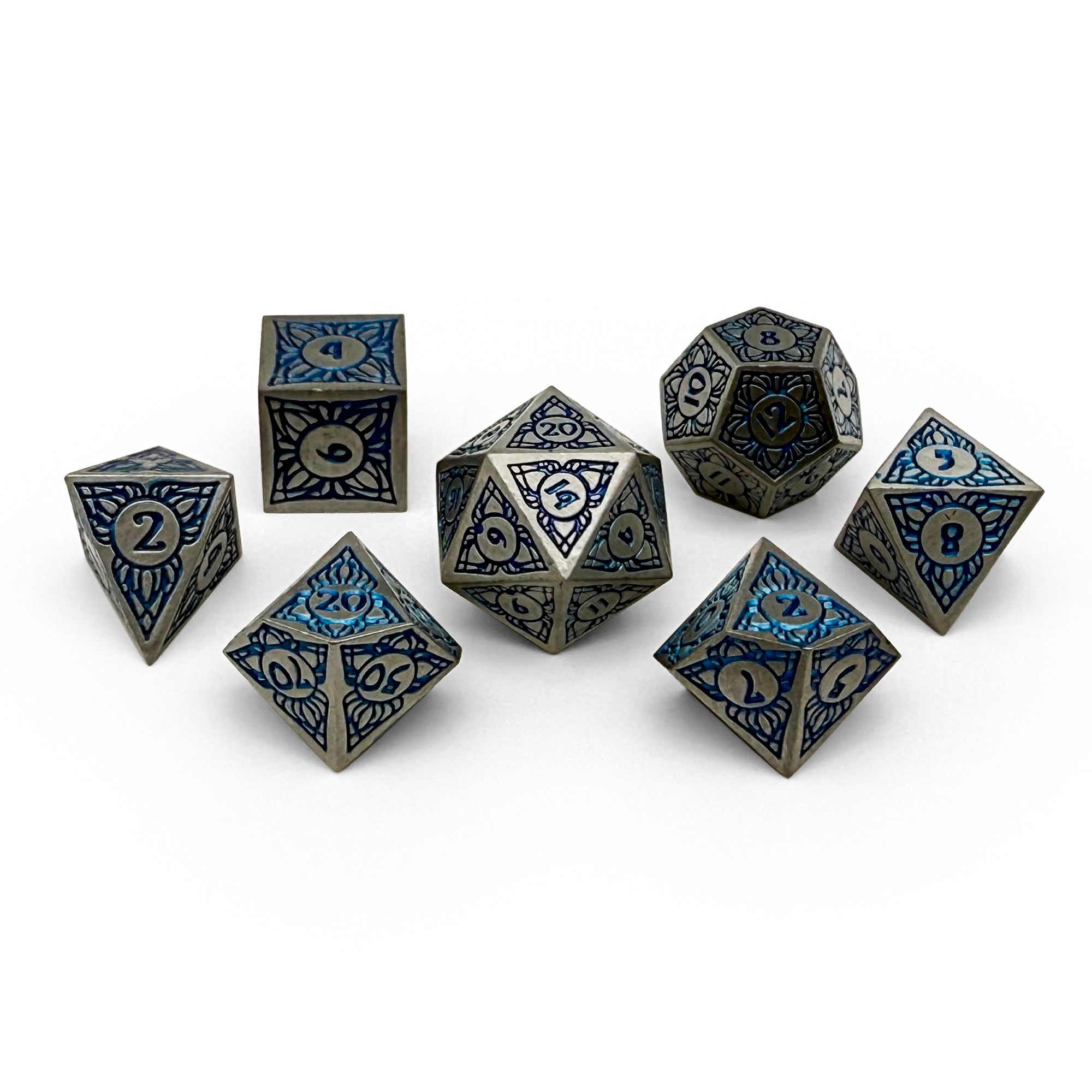 Sylvan Weaver - Starglade - Metal Dice Set-Metal - Zinc Alloy Dice-Norse Foundry -Dungeons and Dragons-D&D Dice-D20-Dice Set-D&D-Perfect for Tabletop RPGs