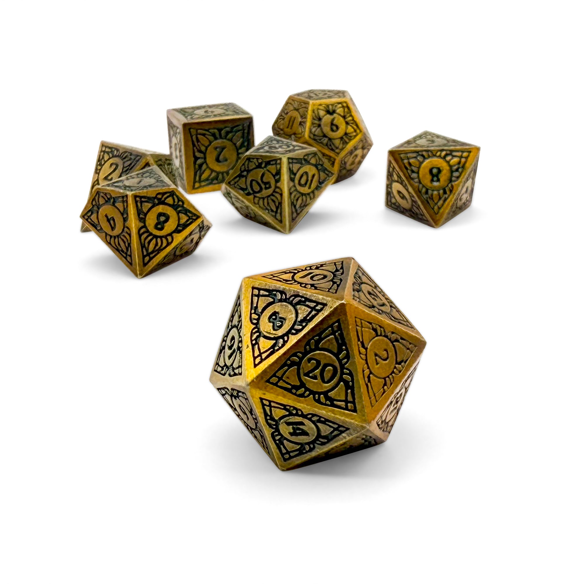 Sylvan Weaver - Verdant Vanguard - Metal Dice Set-Metal - Zinc Alloy Dice-Norse Foundry-Dungeons and Dragons-DND Dice-D20-Dice Set-D&D-Perfect for Tabletop RPGs