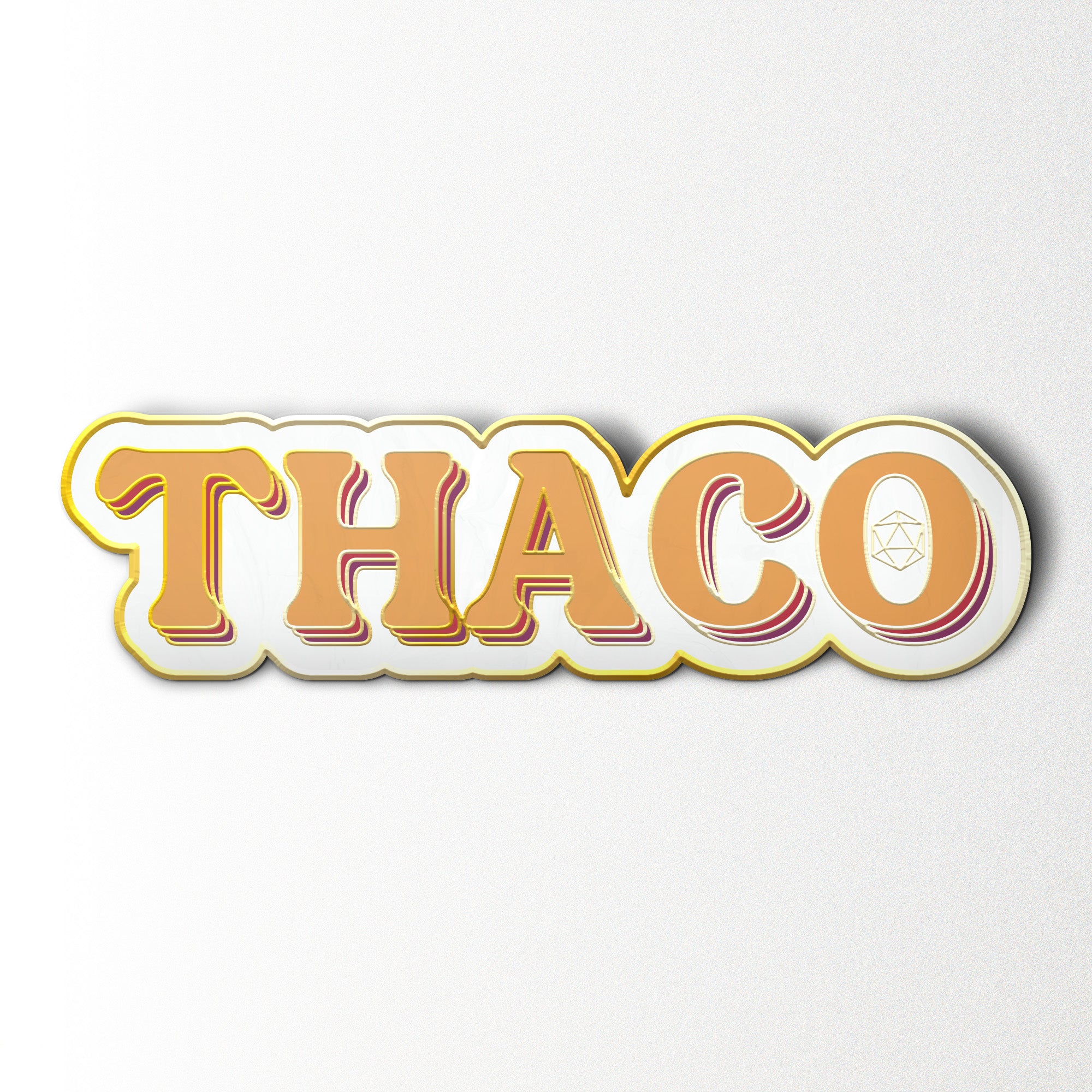 THAC0 - Enamel Pin-Norse Foundry-D&D Enamel Pin-DND Pin-Dungeons and Dragons Enamel Pin-DND Accessories