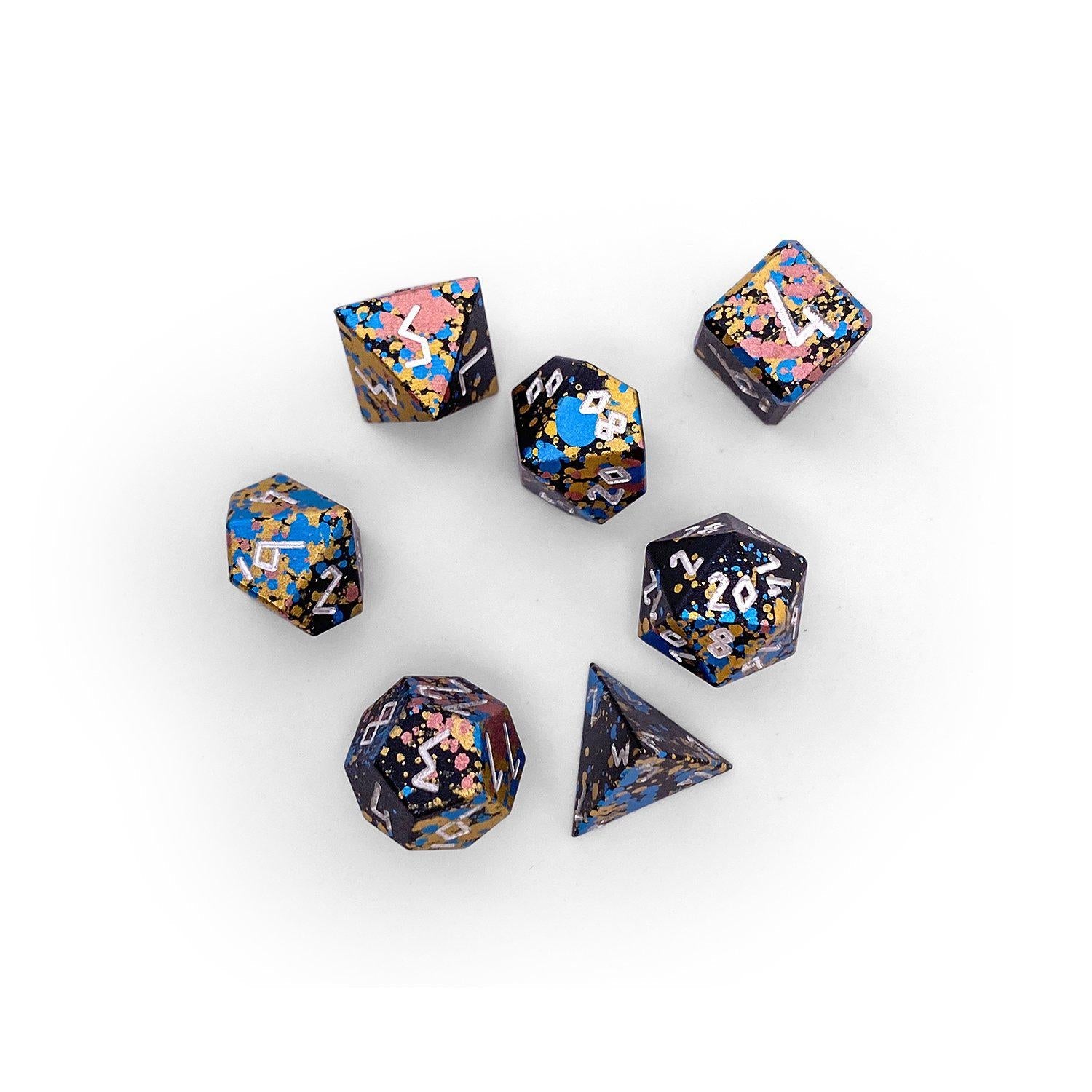 That 70s Die Wondrous Pebble™ Dice - 10mm 6063 Aircraft Grade Aluminum Mini-Aluminum Dice-Norse Foundry-Norse Foundry-aluminum dice-dungeons & dragons-d&d dice set-rpg dice set-aluminum d&d dice set-d&d-mini-lightweight-perfect for tabletop rpgs