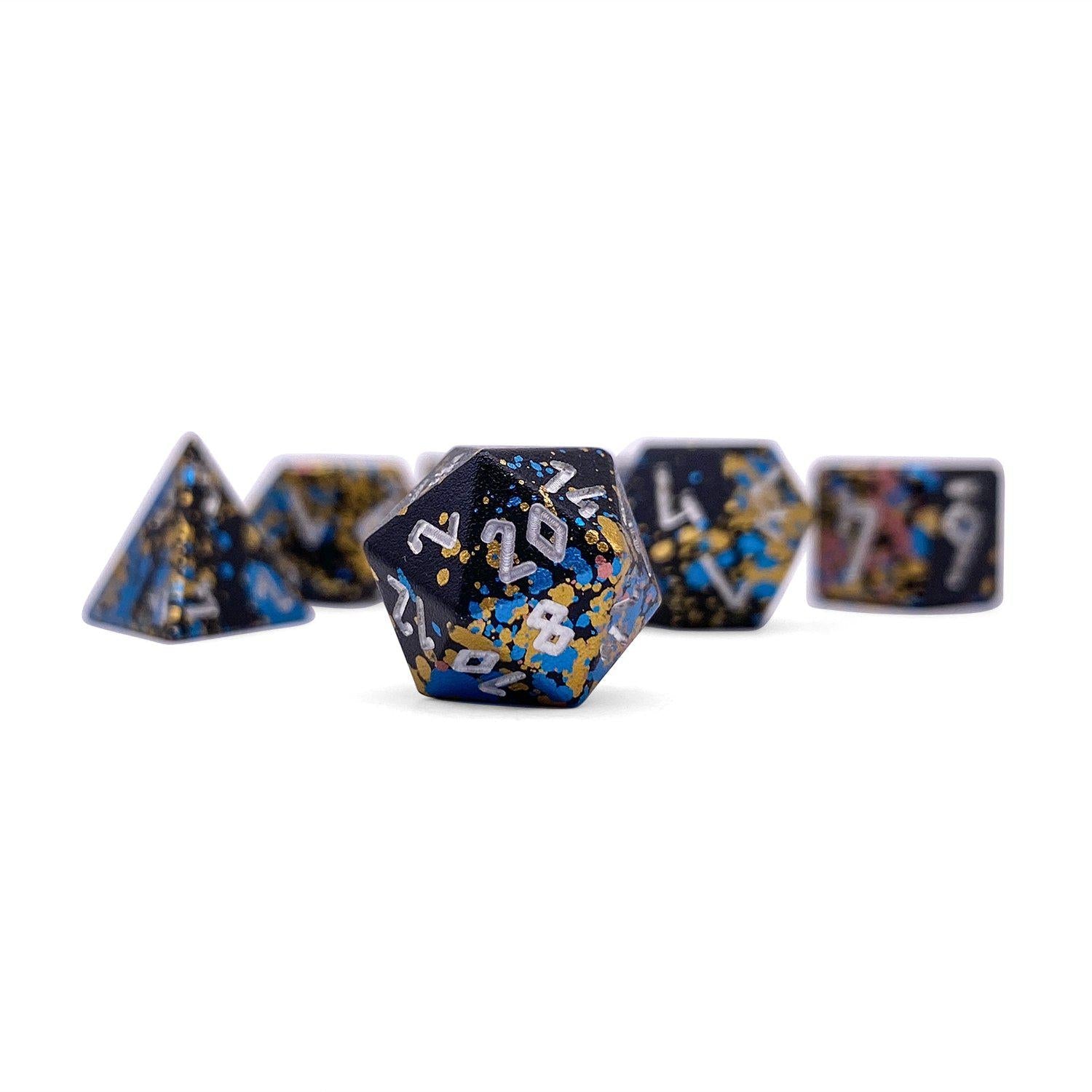 That 70s Die Wondrous Pebble™ Dice - 10mm 6063 Aircraft Grade Aluminum Mini-Aluminum Dice-Norse Foundry-Norse Foundry-aluminum dice-dungeons & dragons-d&d dice set-rpg dice set-aluminum d&d dice set-d&d-mini-lightweight-perfect for tabletop rpgs