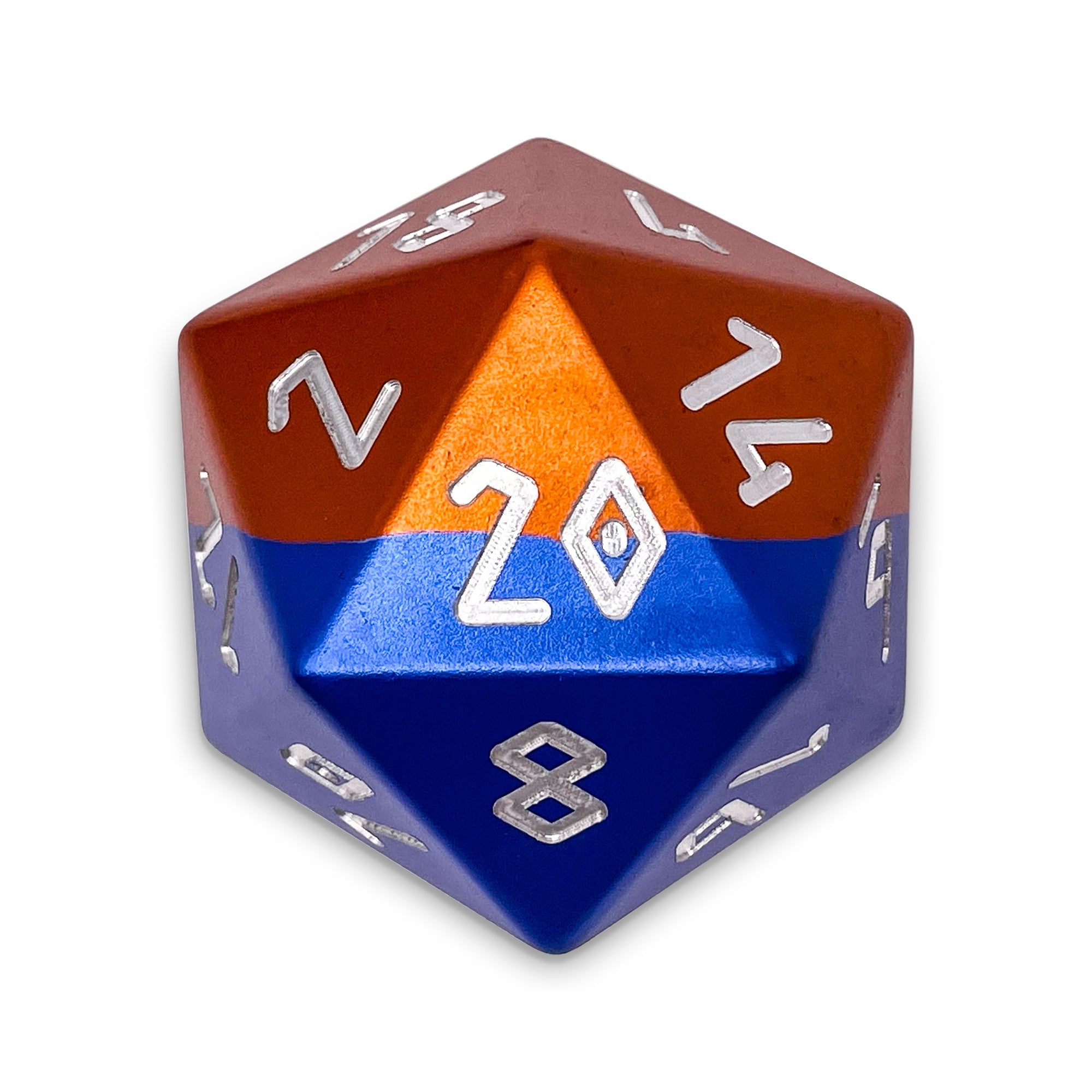 The Scholar - Boulder® 55mm 6063 Aluminum Hybrid Dice-Aluminum Dice-Norse Foundry-Norse Foundry-aluminum dice-dungeons & dragons-d&d dice-rpg dice-d20-d&d-55mm-oversize-boulder-perfect for tabletop rpgs