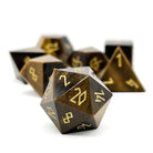 Tiger's Eye - 7 Piece RPG Set Gemstone Dice-Gemstone Dice-Norse Foundry-Gemstone Dice-Dungeons and Dragons Dice-Gem Dice-DND Dice-Gaming Dice-Perfect for Tabletop RPGs-Dice Set