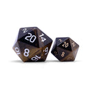 Tiger's Eye - Boulder® 30mm Gemstone Dice-Boulder-Norse Foundry-Dungeons and Dragons Dice-Gem Dice-D20-Gemstone D20-Collectible D20 Dice-Giant D20 for DnD